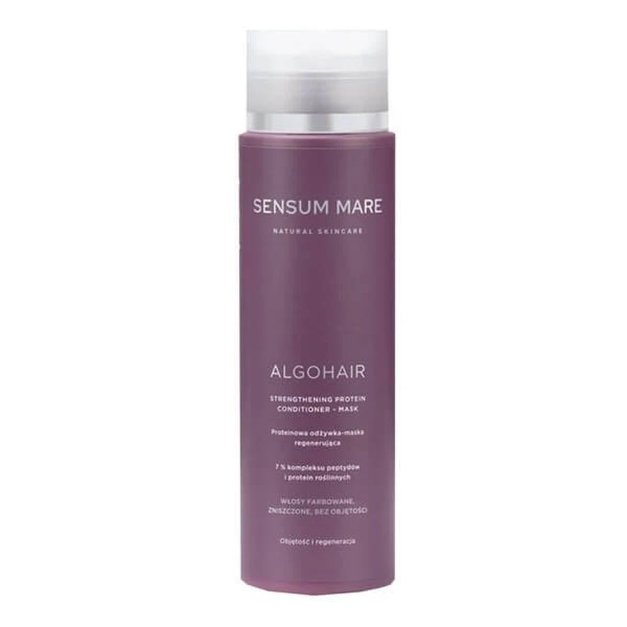Algohair, Protein regenerierende Pflegemaske für gefärbtes, geschädigtes und volumenloses Haar, 250 ml