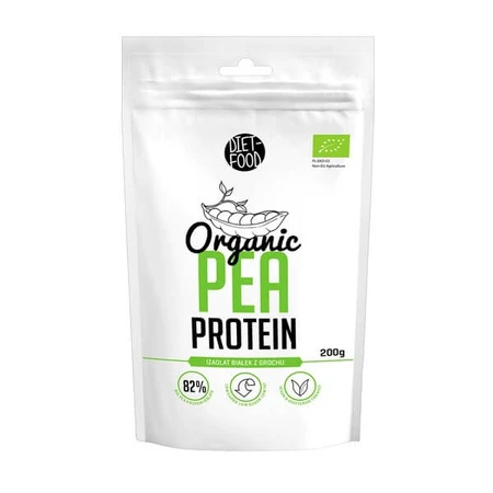 Diet-Food, Proteína de guisante ecológica, proteína de guisante, 200 g