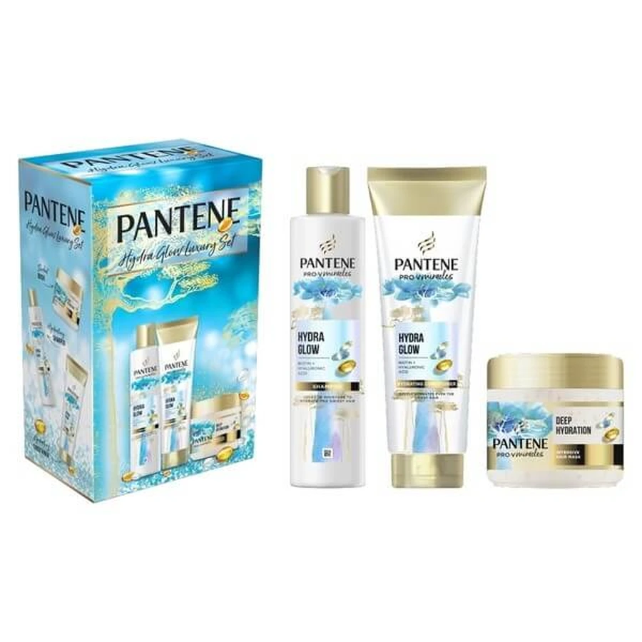 Pantene Pro-V Miracles Hydra Glow Kit, Shampoo, 300 ml + Conditioner, 200 ml + Maske, 160 ml