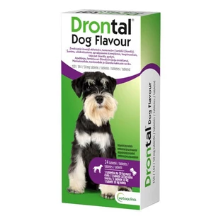 Drontal Dog Flavour 150/144/50 mg, Tabletten, 24 Stück.