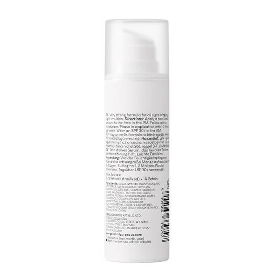 Geek &amp; Gorgeous A-Game 20, Anti-Falten-Serum mit Retinal 0,2% und Ectoin, 30 ml