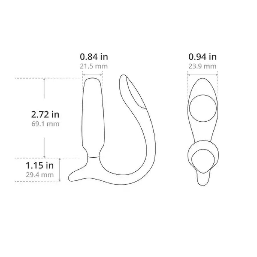 Lovense Anal Lush, vibrador anal controlado por app, rosa, 1 ud.