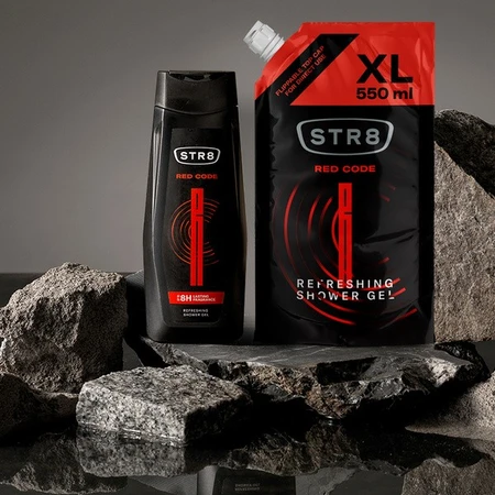 STR8 Red Code, refreshing shower gel, 400 ml