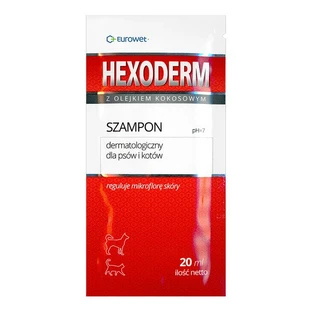 Hexoderm, dermatologische shampoo voor honden en katten, 20 ml