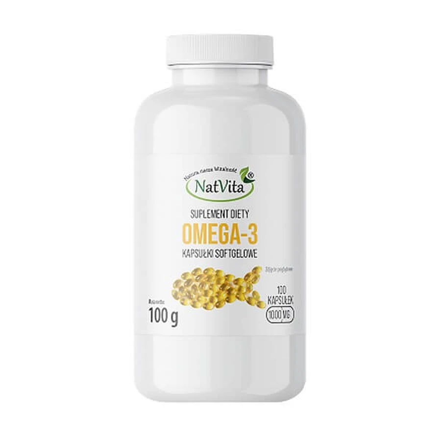 NatVita, Omega 3 1000 mg, softgel capsules, 100 pcs.