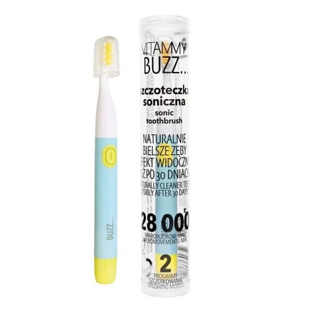 VITAMMY Buzz mint and lemon Universal-Schallzahnbürste mit 28.000 Mikrobewegungen, 2 Putzprogramme