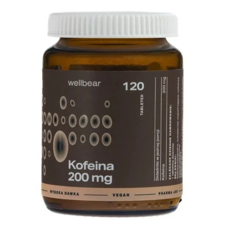Wellbear Koffein 200 mg, Tabletten, 120 Stück.