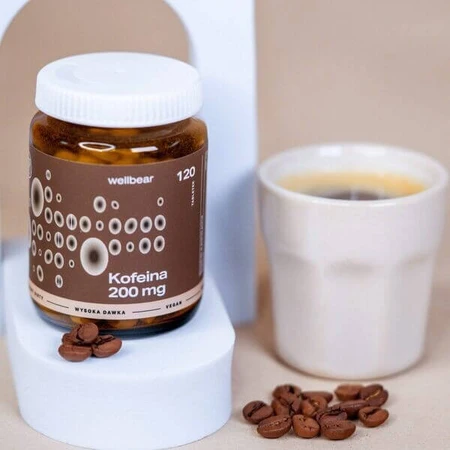 Wellbear Koffein 200 mg, Tabletten, 120 Stück.