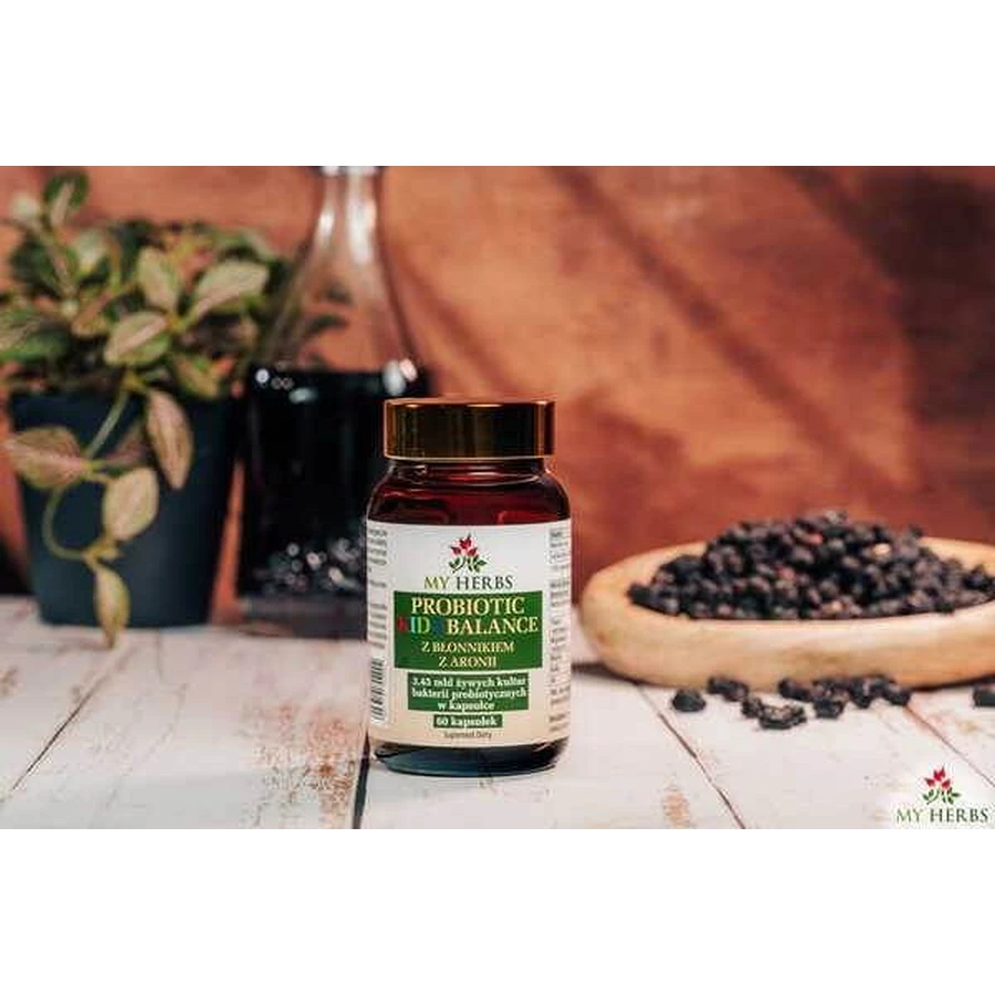My Herbs Probiotic Kids Balance avec fibres de chokeberry, gélules, 60 pcs.