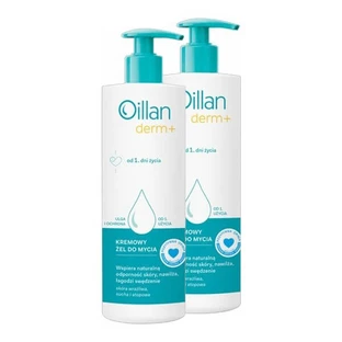 Lote de 2 x Oillan Derm+, gel de baño cremoso, 400 ml