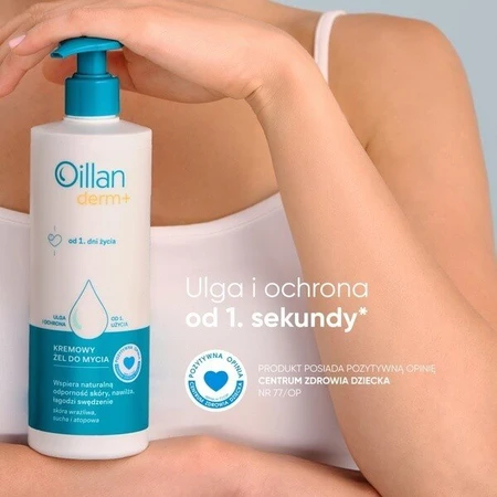 Lote de 2 x Oillan Derm+, gel de baño cremoso, 400 ml