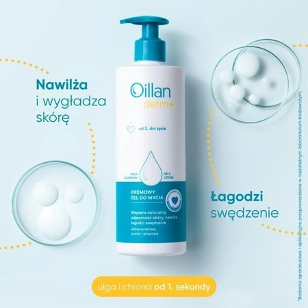 Lote de 2 x Oillan Derm+, gel de baño cremoso, 400 ml