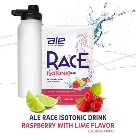 Ale Race Isotonisches Getränk Himbeere & Amp; Limettengeschmack, Pulver, 31,5 g