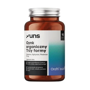 Uns Organic Zinc Tres Formas, cápsulas duras, 90 uds.