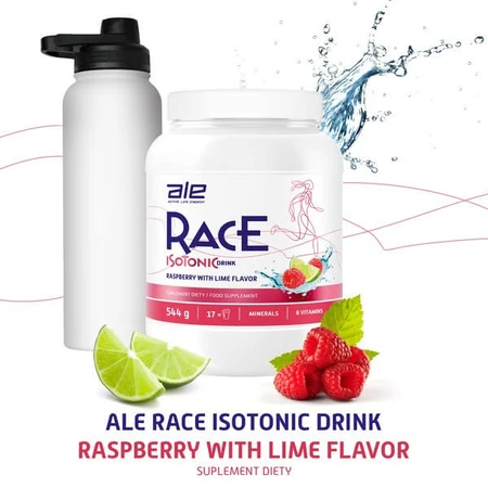 Ale Race Boisson isotonique Framboise &amp ; Arôme de citron vert, poudre, 544 g