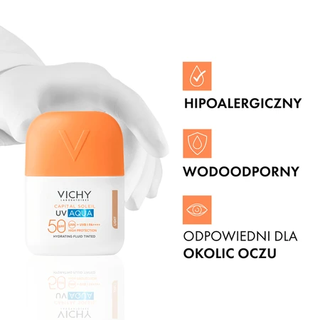Vichy Capital Soleil, feuchtigkeitsspendendes Farbfluid SPF50 PA+++, 50 ml