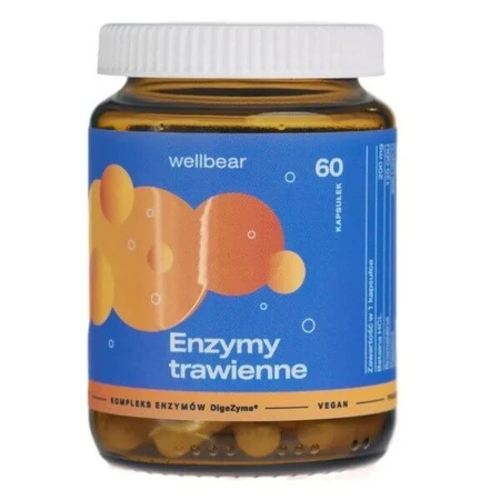 Wellbear Verdauungsenzyme, Kapseln, 60 Stück.