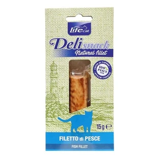 Life Cat Deli Snack Visfilets, gekookte visfilet traktatie voor katten, 15 g