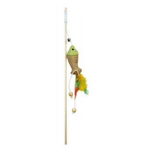 Pet Nova Cat, Angelrute mit Fischen und Federn für Katzen, 40 cm, 1 Stk.