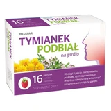 MEDiFAR Thyme and coltsfoot for the throat, lozenges, raspberry flavor, 16 pcs.