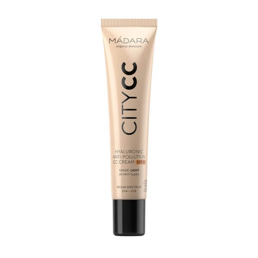 Madara Hyaluronic Anti-Pollution CC Cream SPF 15, color cream, Light Beige, 40 ml.