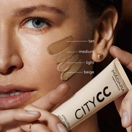 Madara Hyaluronic Anti-Pollution CC Cream SPF 15, color cream, Light Beige, 40 ml.