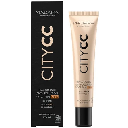 Madara Hyaluronic Anti-Pollution CC Cream SPF 15, color cream, Light Beige, 40 ml.