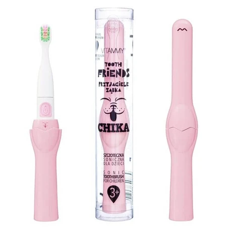 Vitammy Friends, brosse à dents sonique pour enfants, rose, 36 m+, 1 pc.