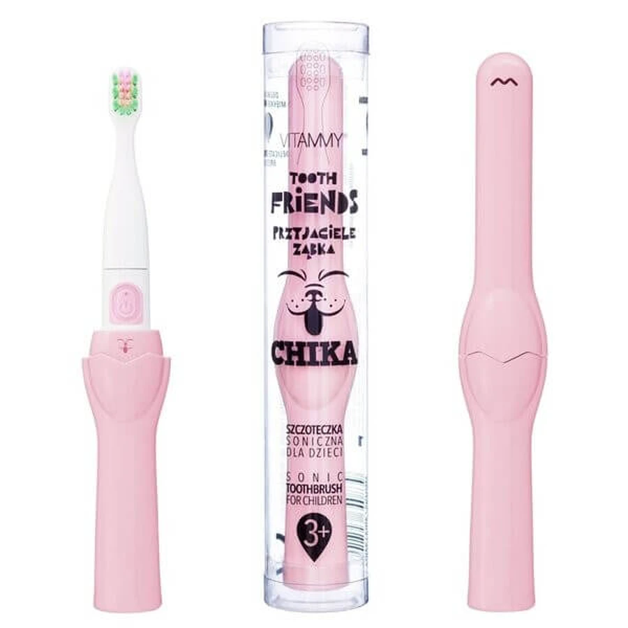 Vitammy Friends, brosse à dents sonique pour enfants, rose, 36 m+, 1 pc.