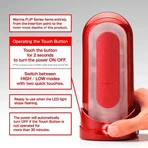 Tenga Flip 0 Red Warmer Package, masturbator with warmer, 1 pc.