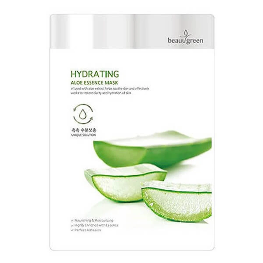 Beauugreen, feuchtigkeitsspendende Gesichtsmaske, Aloe Vera, 23 g