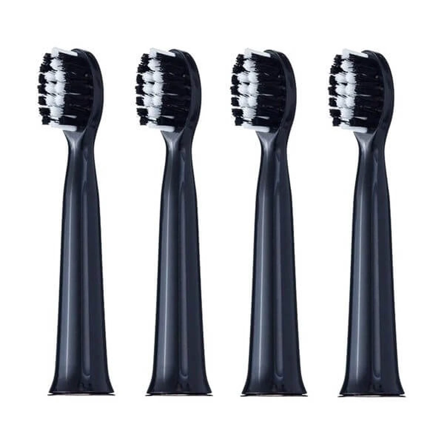 Vitammy Harmony, toothbrush tips, black, 4 pcs.
