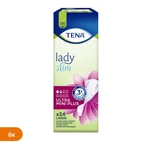 Lot de 6 x TENA Lady Slim Ultra Mini Plus, inserts, 24 pcs.