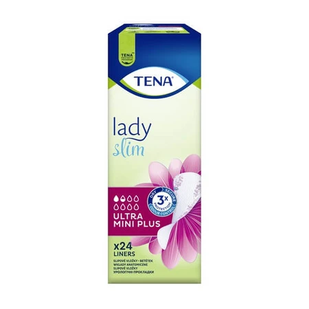 Lot de 6 x TENA Lady Slim Ultra Mini Plus, inserts, 24 pcs.