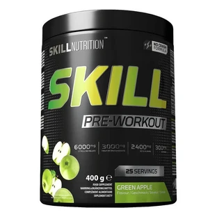 Skill Nutrition Pre-Workout, poeder, smaak groene appel, 400 g