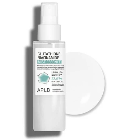 APLB Glutathione Niacinamide Mist Essence, esencia facial iluminadora con glutatión y niacinamida, 105 ml