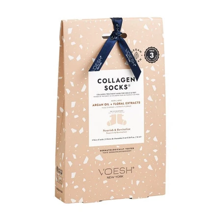 Voesh, Collagen Socks, collagen mask for heels and feet with argan oil, socks, 3 pairs