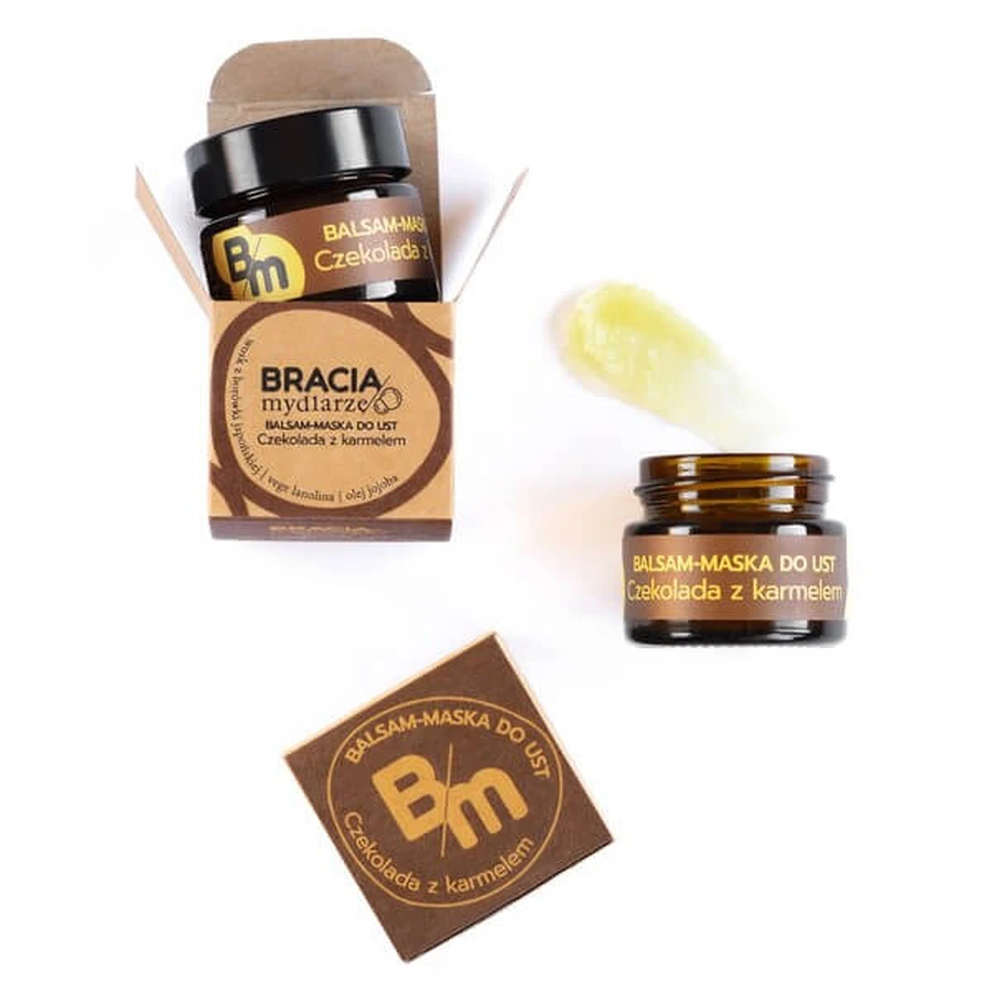 Soap Brothers, lip balm-mask, Chocolate with caramel, 15 ml