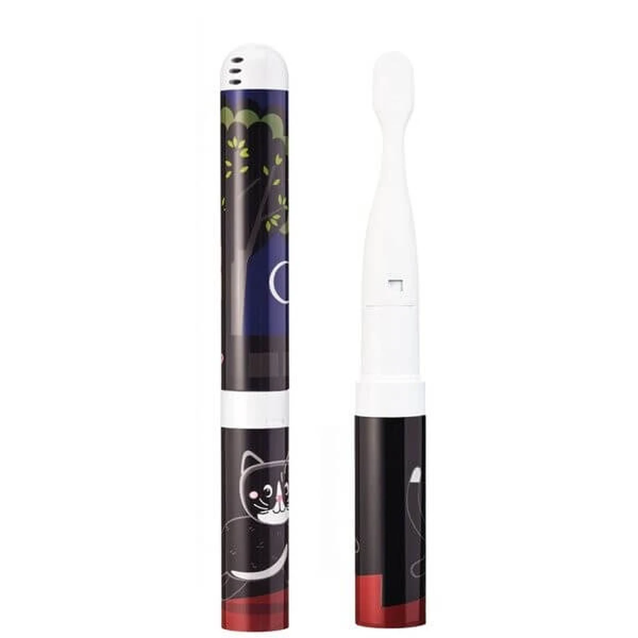 VITAMMY Smile Black Cat, cepillo dental sónico para niños con dientes de leche 3 +