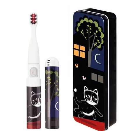 VITAMMY Smile Black Cat, cepillo dental sónico para niños con dientes de leche 3 +