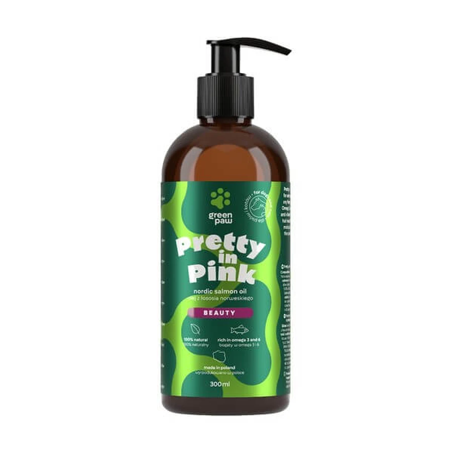 Grünpfote Pretty in Pink, Norwegisches Lachsöl, 300 ml