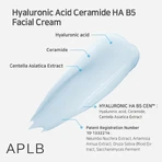 APLB Hyaluronic Acid Ceramide HA B5, Feuchtigkeitscreme für das Gesicht mit Hyaluronsäure, Ceramiden und Vitamin B5, 55 ml