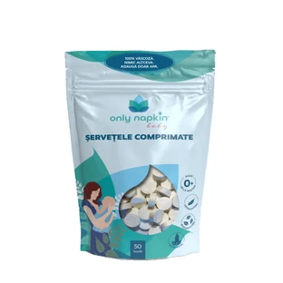 Biodegradable wet napkin tablets, 50 pcs, Only Napkin Baby