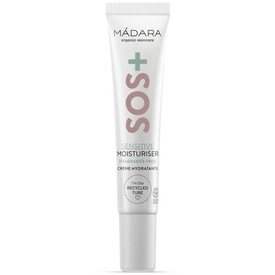Madara SOS+ Sensitive Moisturiser, vochtinbrengende crème voor de gevoelige huid, 50 ml
