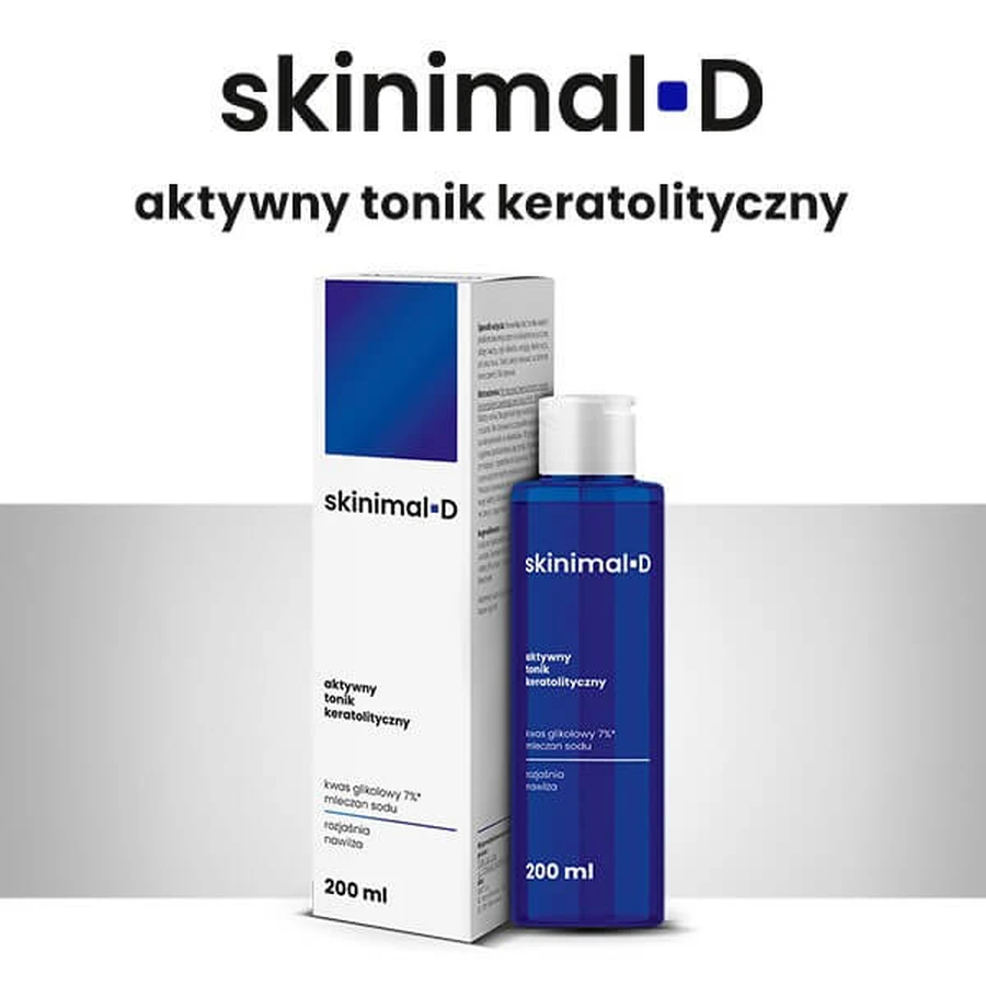 Skinimal D, tonique kératolytique actif, 200 ml