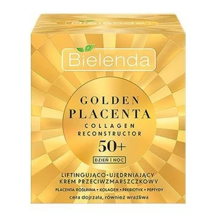 Bielenda Placenta Dorada Colágeno Reconstructor, crema antiarrugas lifting y reafirmante 50+, 50 ml.