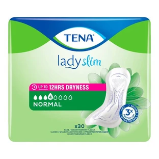 TENA Lady Slim Normal, anatomische inlegzool, 30 stuks.