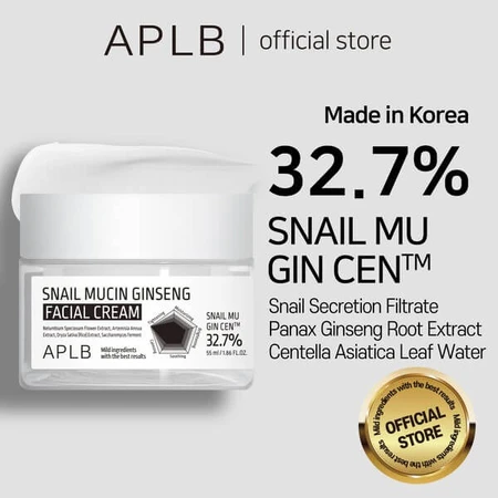 APLB Crema facial de mucina de caracol y ginseng, crema facial regeneradora con mucina de caracol y ginseng, 55 ml