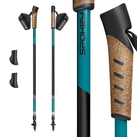 Spokey Peak Nordic Walking, Bastones telescópicos, azul, 2 uds.