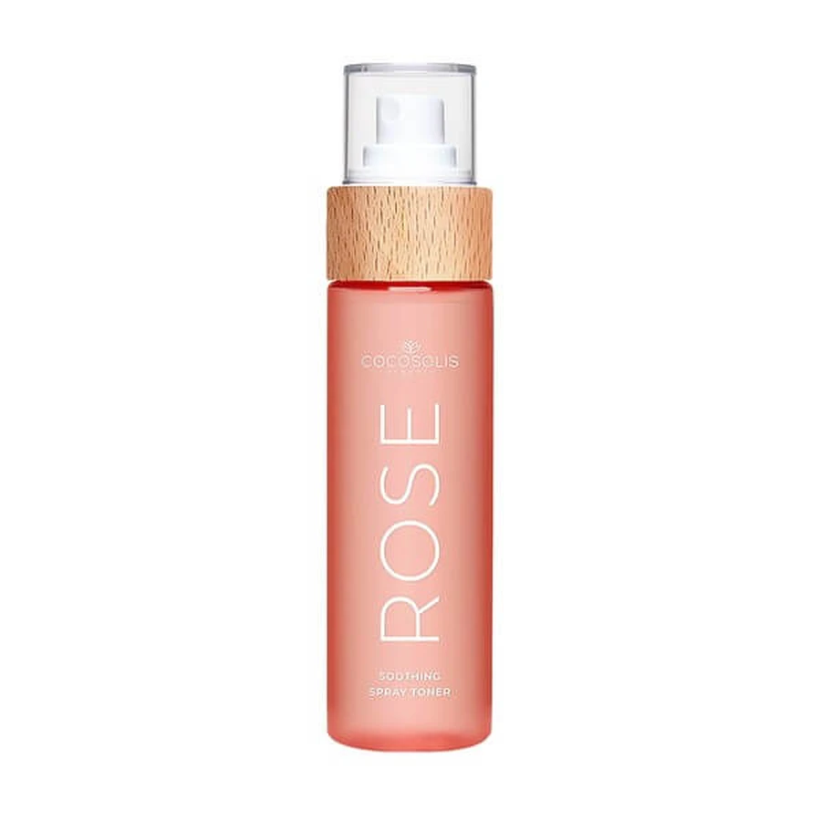 Cocosolis Rose, lotion tonique apaisante pour le visage à base de rose de Damas, de cactus et de noix de coco, 100 ml